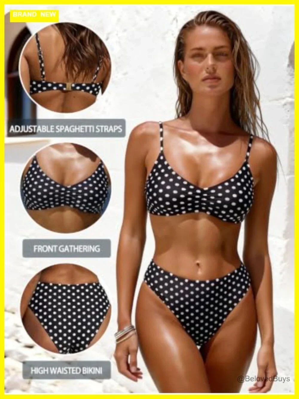 High Waisted Bikini Set Floral Print Cheeky Bathing Suit for Women Push Up